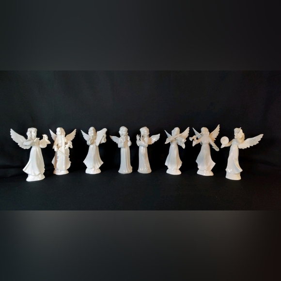 Karl-Heinz Klette Porcelain Angel Orchestra Set of 8 Figurines Germany - Picture 2 of 10